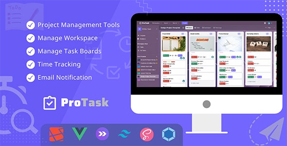 ProTask v1.5.5 – 团队合作项目管理工具，包括时间跟踪