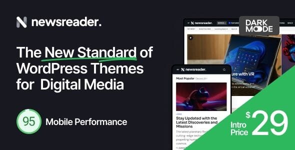 Newsreader v1.1.4 – Revolutionary WordPress Theme for Digital Media