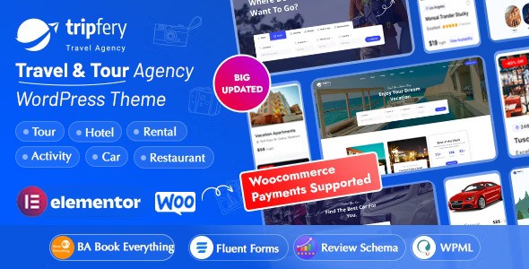 Tripfery v1.4.0 – Travel & Tour Booking WordPress Theme