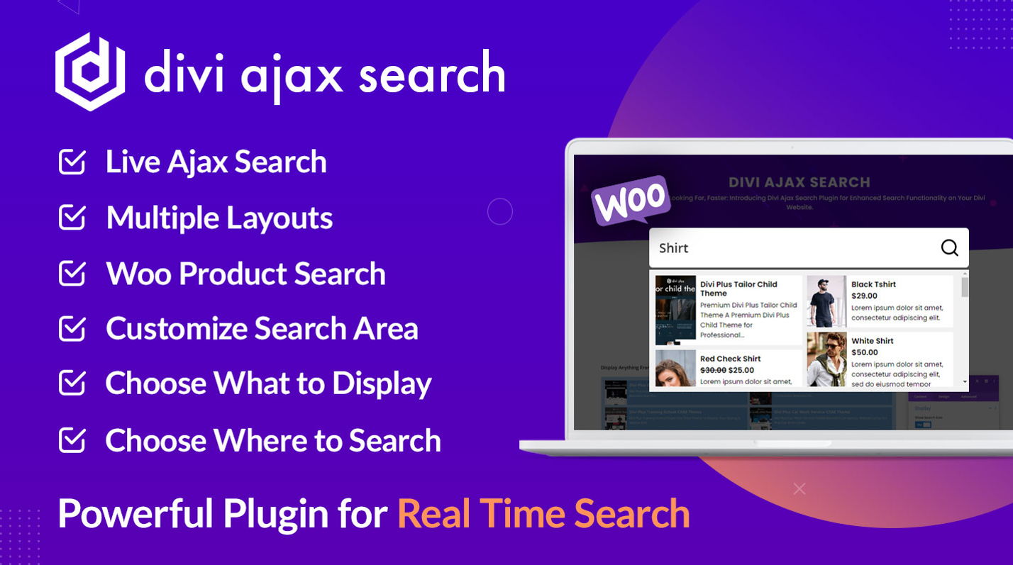 Divi Ajax Search v2.0.0