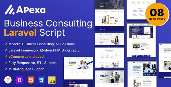 Apexa v1.5.0 – Multi-Purpose Business Consulting Laravel Script