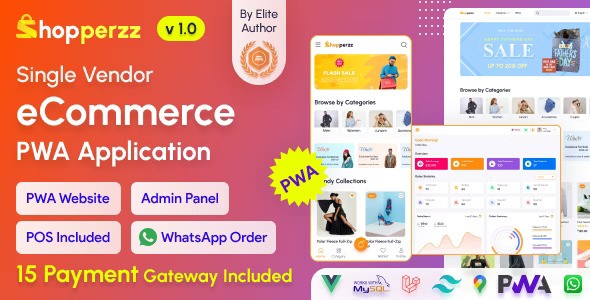 Shopperzz v2.6 – PWA eCommerce CMS with POS & WhatsApp Ordering | Inventory Management