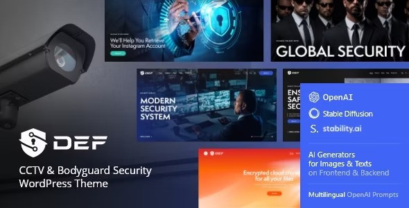 Def v1.10.0 – CCTV & Bodyguard Security WordPress Theme