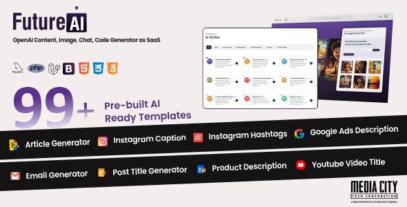 FutureAi v2.0 – OpenAI Content, Image, Chat, Code Generator as SaaS