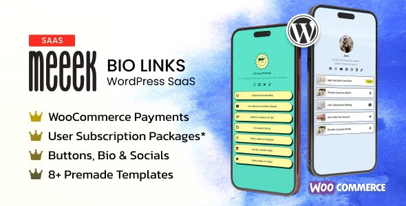 Meeek v3.7 – Bio Links SaaS (WordPress)