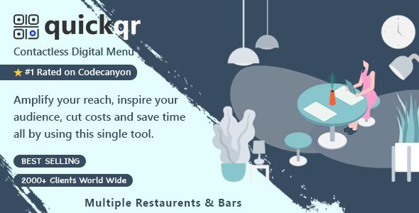QuickQR Pro v2.4 – Saas – QR Code Restaurant Menu Maker – Laravel CMS