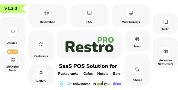 RestroPRO SaaS v2.1.0 – 适用于餐厅、咖啡厅、酒店、餐车的 POS 软件