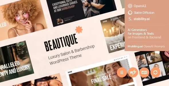 Beautique v1.10.0 – 豪华沙龙和理发店 WordPress 主题