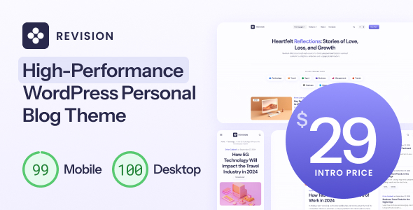 Revision v1.0.4 – Optimized Personal Blog WordPress Theme