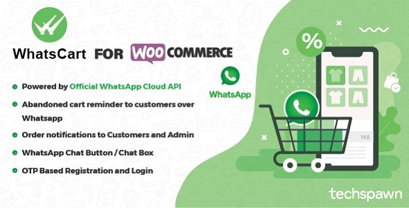WhatsCart v1.1.3 – Whatsapp 废弃购物车恢复、订单通知、聊天框、WooCommerce 的 OTP
