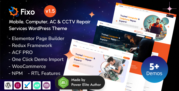 Fixo v1.5.0 – 手机和电脑维修服务 Elementor WordPress 主题