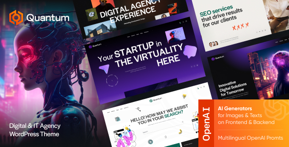 Quantum v1.8.0 – Digital & IT Agency WordPress Theme