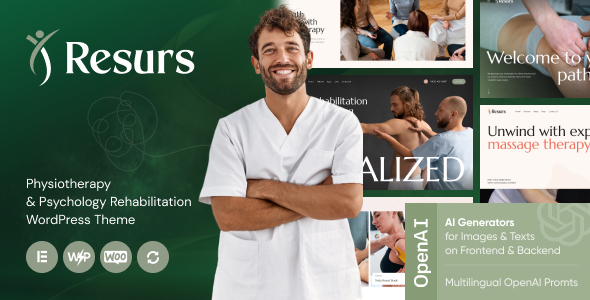 Resurs v1.0 – Physiotherapy & Psychology Rehabilitation WordPress Theme