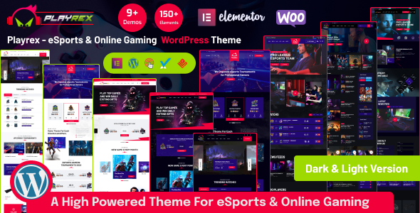 Playrex v1.4.4 – 电子竞技和游戏 WordPress 主题