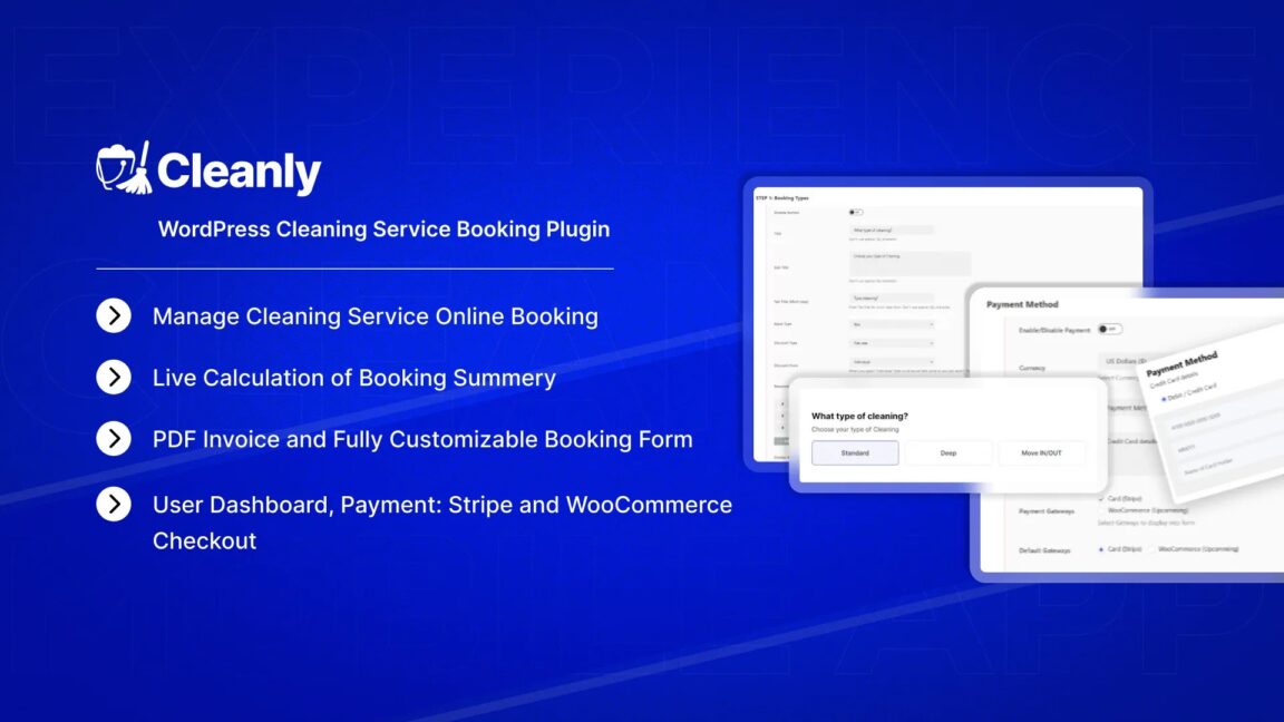 Cleanly v3.1.0 – 清洁服务预订 WordPress 插件