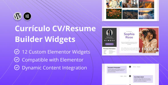 Curriculo v1.0 – 简历/履历生成器 Elementor 小部件