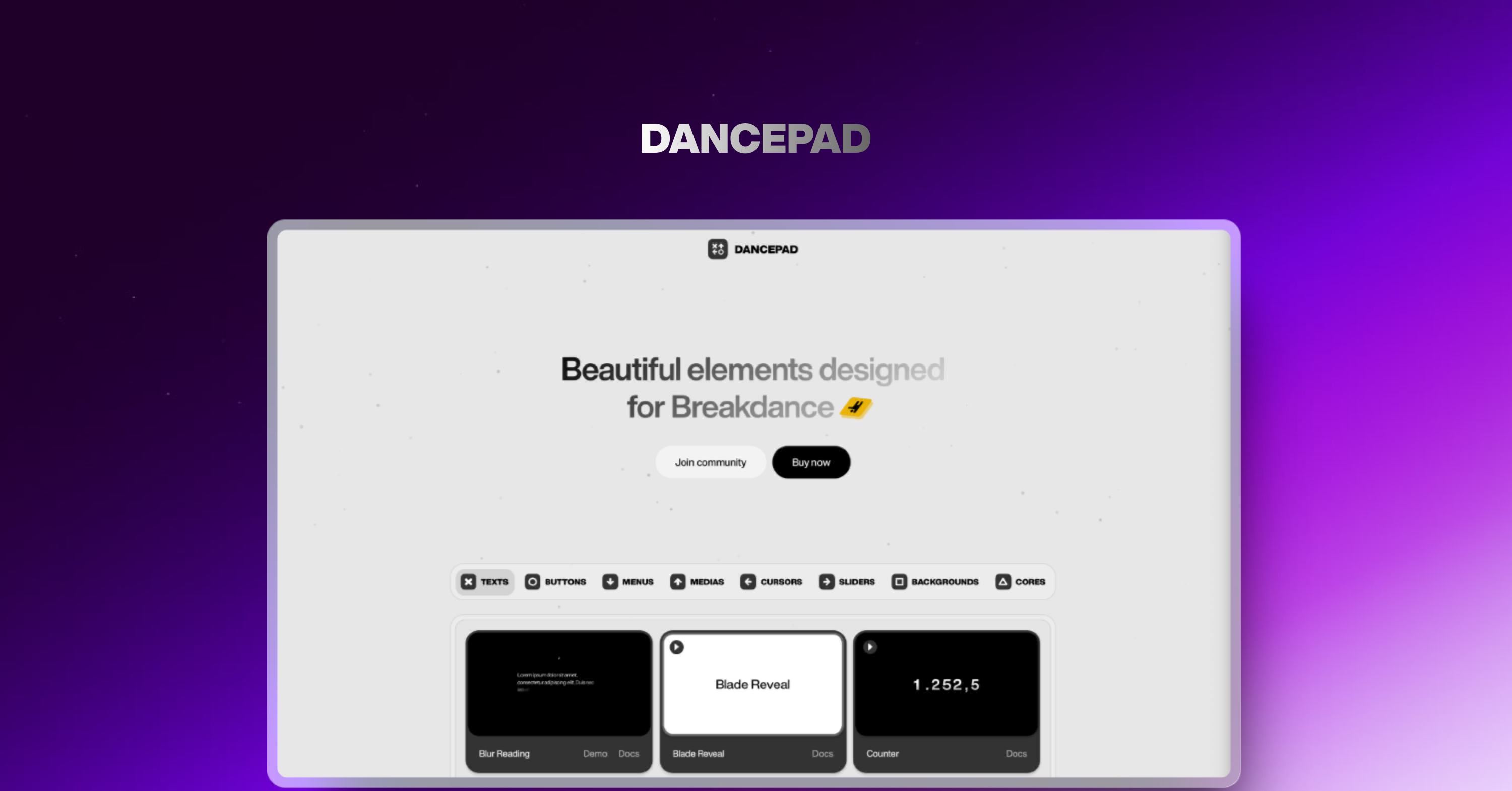 Dancepad | Beautiful elements plugin for Breakdance v1.3.1