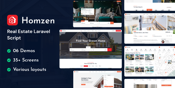 Homzen v1.3.12 – Laravel 房地产中介门户多语言版本