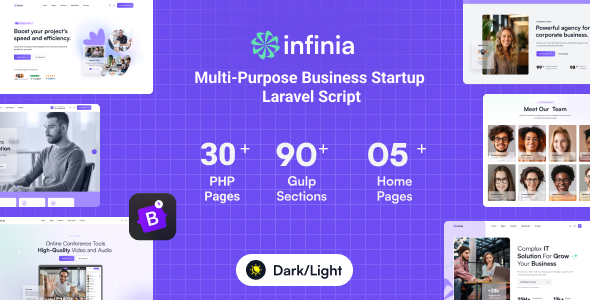 Infinia v1.1.10 – Multipurpose Business Consulting Startup Laravel Script