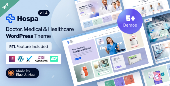 Hospa v2.2 – 医疗诊所和医院 Elementor WordPress 主题