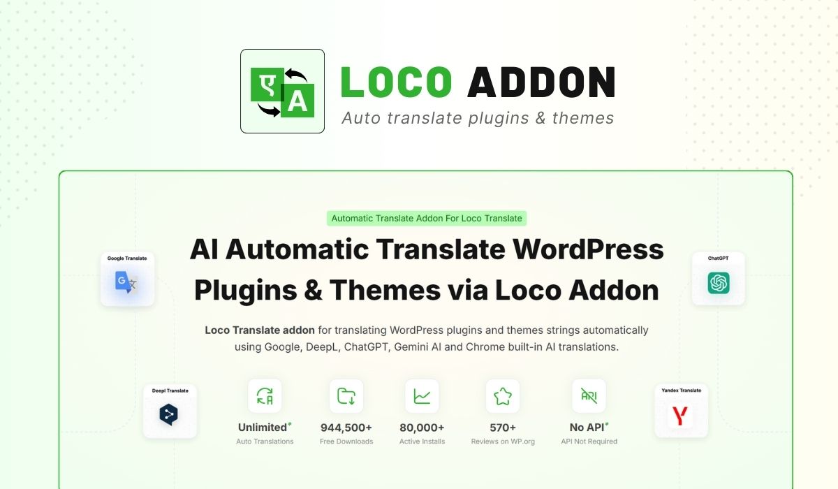 LocoAI v2.8.0 – Auto Translate for Loco Translate (Pro)