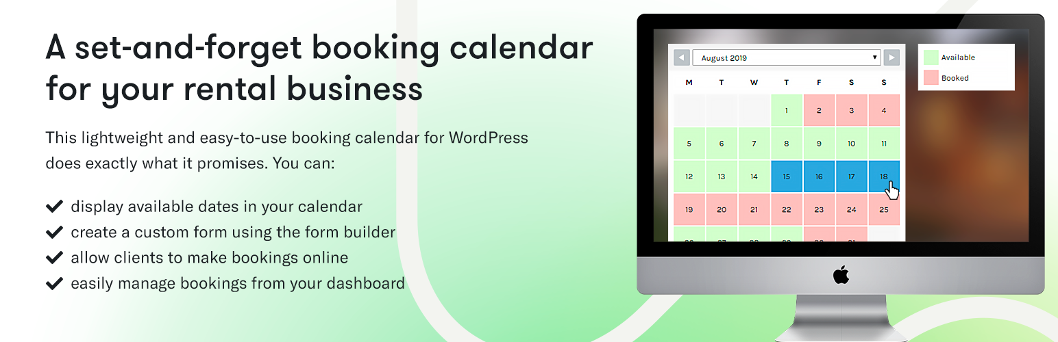 WP Booking System v5.12.3（主插件已汉化）- WordPress 预订插件