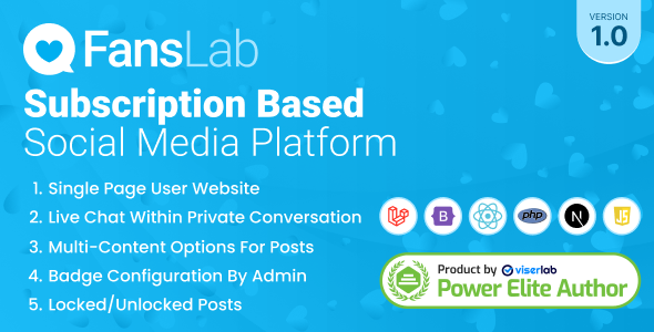 FansLab v1.0 – 基于订阅的社交媒体平台