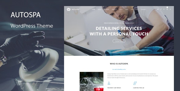 Auto Spa v3.8 – 洗车 WordPress 主题
